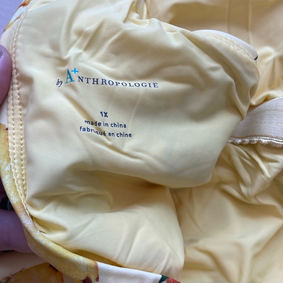 NEW Anthropologie Pineapple High-Neck One-Piece Swimsuit Size 1X - Picture 6 of 9